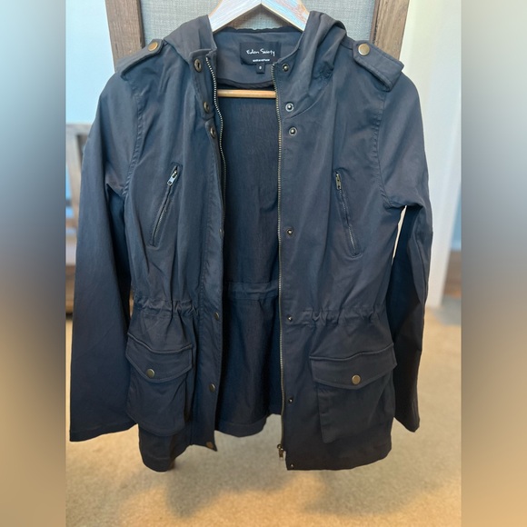 Eden Society: Dark Grey Hood Cargo Jacket. never worn, small, originally $88 - Picture 5 of 8